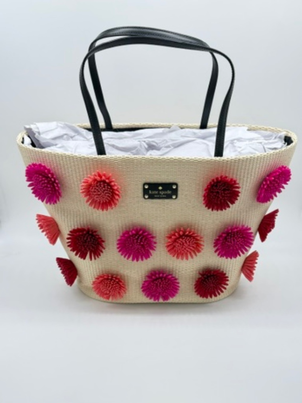 Kate Spade New York Montigo Avenue Annette Large Straw Tote~Vintage Classic